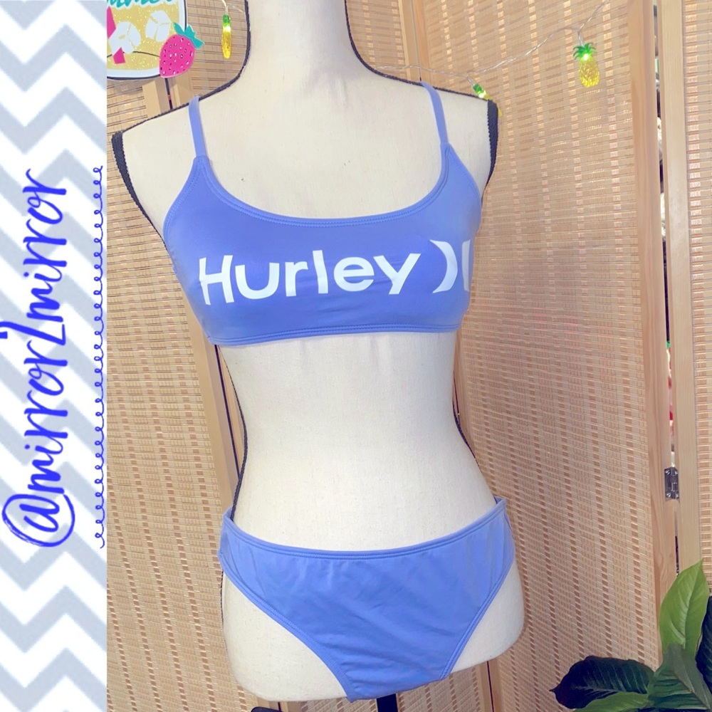 NWOT Hurley Purple Bikini top Lg bottom Lg